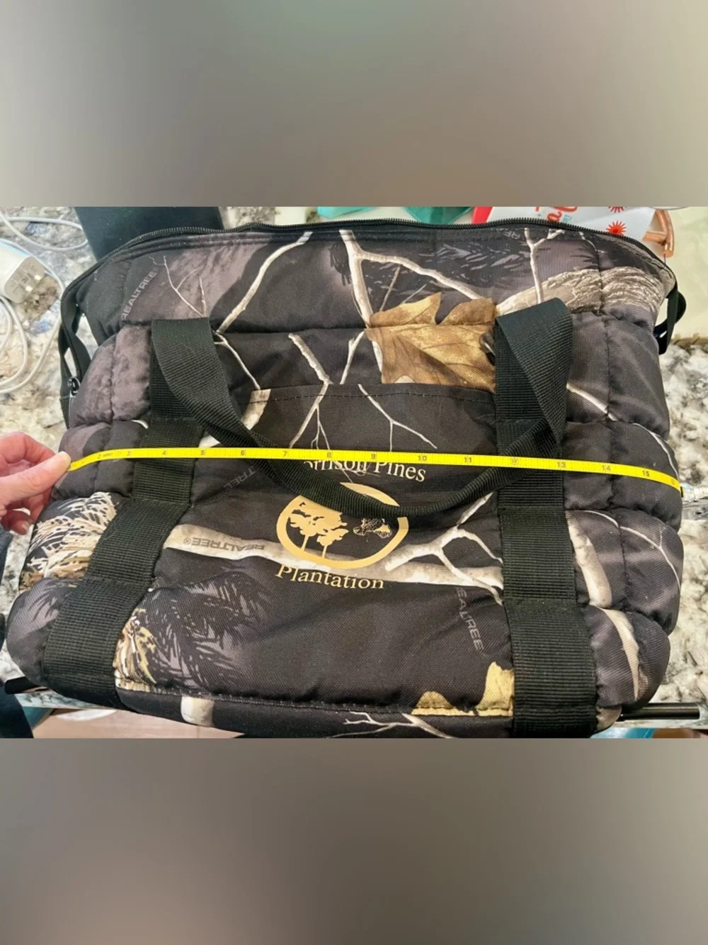 RealTree Camo Thermal Cooler Bag.  Canvas material on the outside.  Zips. NWOT.